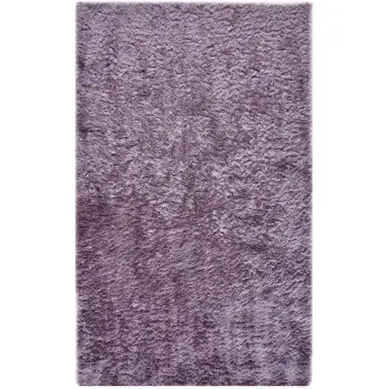 6' Purple Shag Tufted Handmade Runner Rug Photo 1