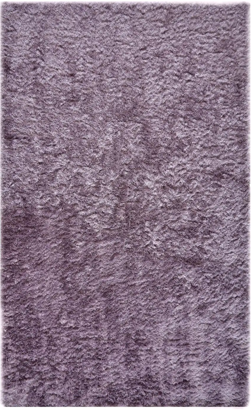 6' Purple Shag Tufted Handmade Runner Rug Photo 1