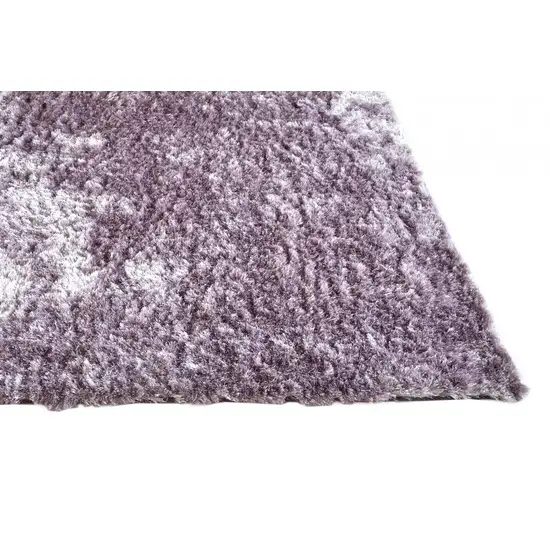 6' Purple Shag Tufted Handmade Runner Rug Photo 4
