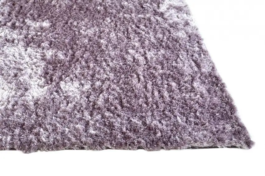 6' Purple Shag Tufted Handmade Runner Rug Photo 4