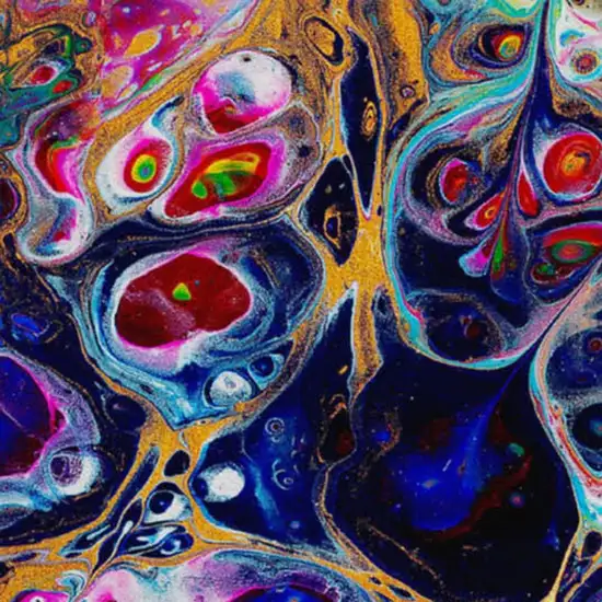 8' Rainbow And Ivory Round Abstract Washable Indoor Outdoor Area Rug Photo 5