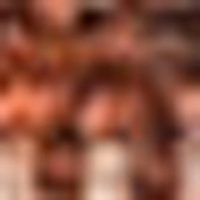 6' Red Abstract Runner Rug Photo 3