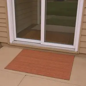 Photo of 6' Red Abstract Runner Rug