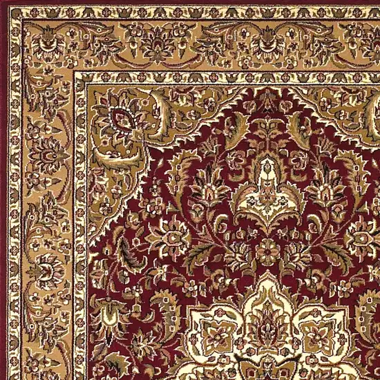 8' Red And Beige Area Rug Photo 5