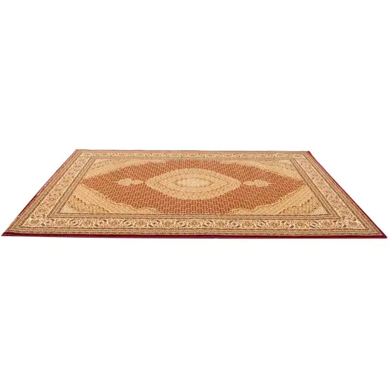 12' Red And Beige Moroccan Runner Rug Photo 8