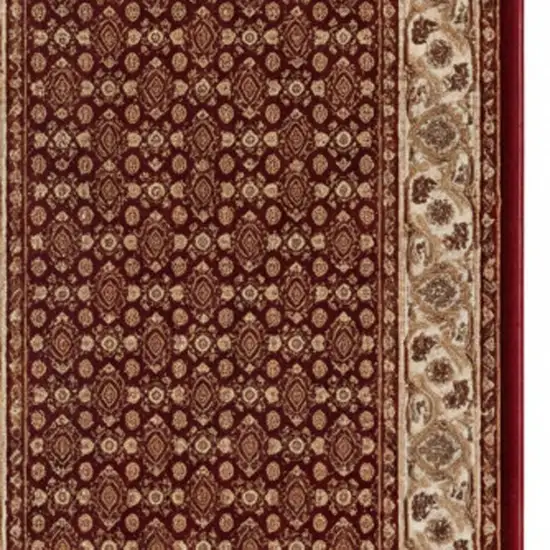 18' Red And Beige Moroccan Runner Rug Photo 2
