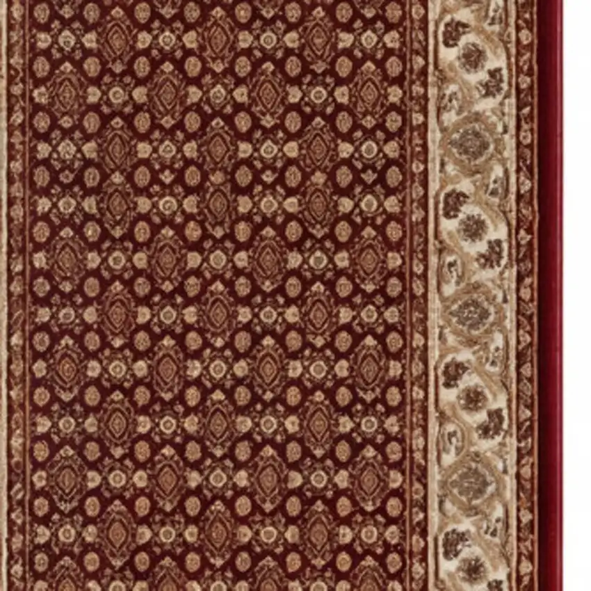 18' Red And Beige Moroccan Runner Rug Photo 2