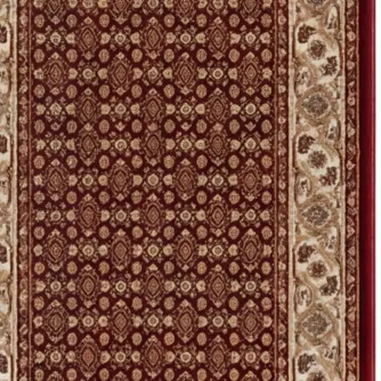 16' Red And Beige Moroccan Runner Rug Photo 2