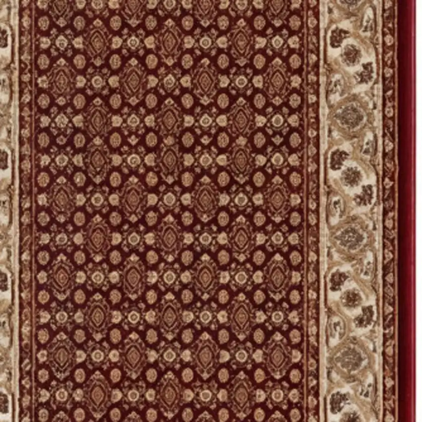 16' Red And Beige Moroccan Runner Rug Photo 2
