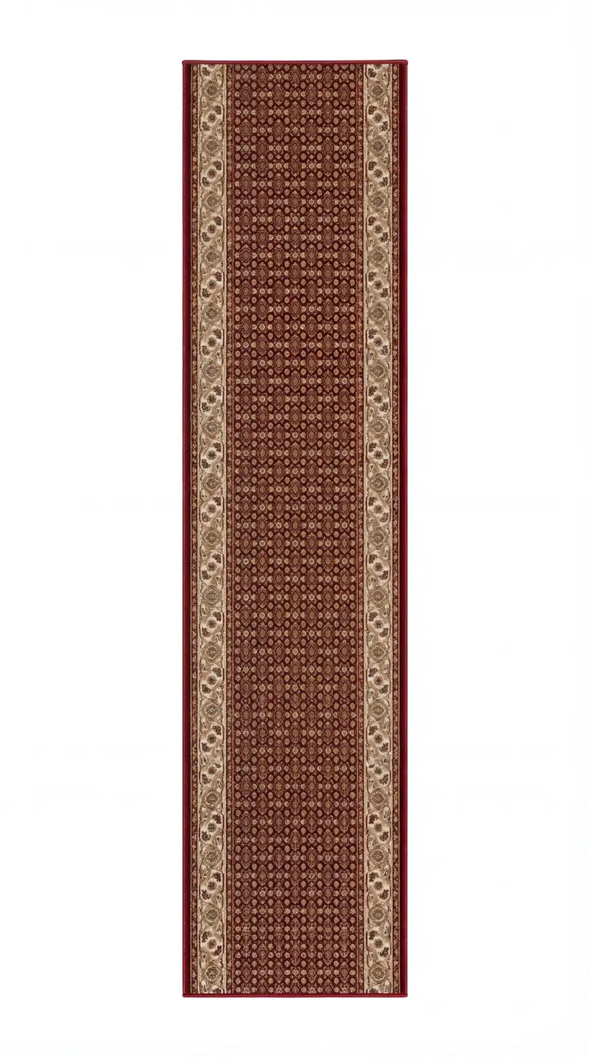 14' Red And Beige Moroccan Runner Rug Photo 4