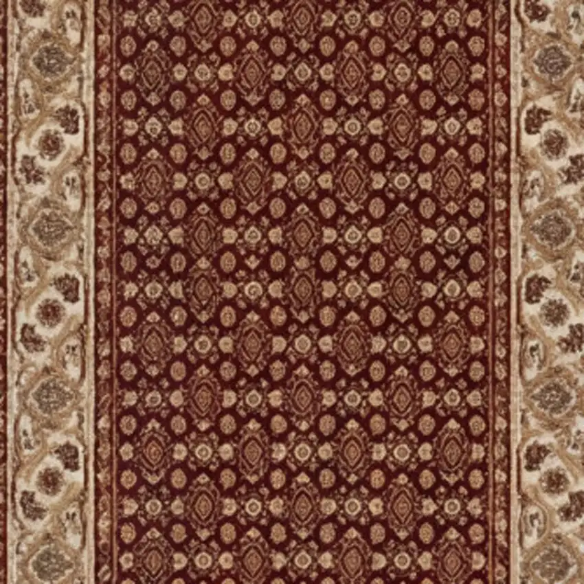 14' Red And Beige Moroccan Runner Rug Photo 2