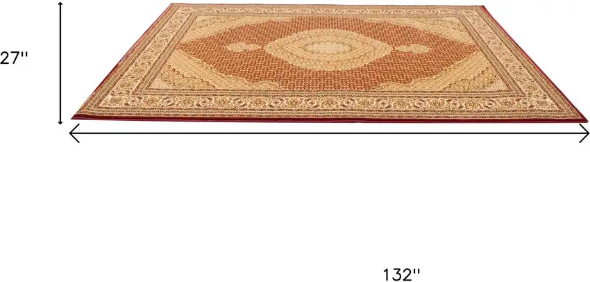 11' Red And Beige Moroccan Runner Rug Photo 3