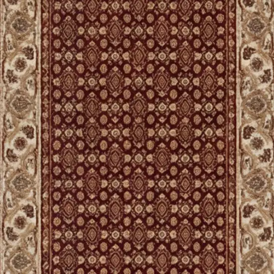 11' Red And Beige Moroccan Runner Rug Photo 2