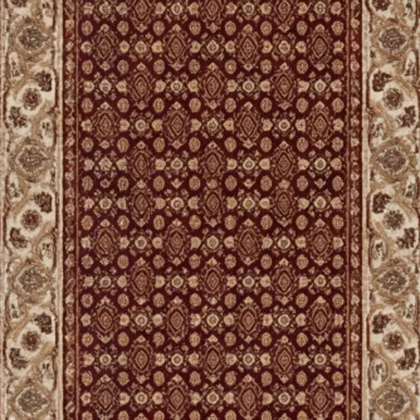 11' Red And Beige Moroccan Runner Rug Photo 2