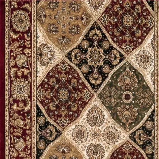 9' Red And Black Moroccan Runner Rug Photo 2