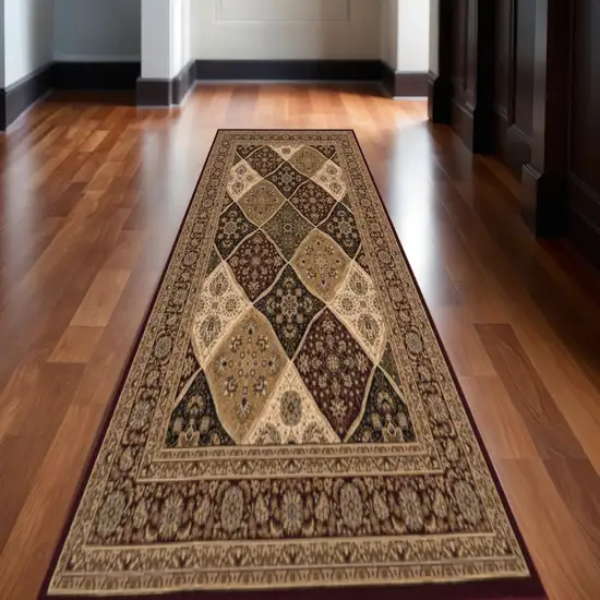 14' Red And Black Moroccan Runner Rug Photo 2