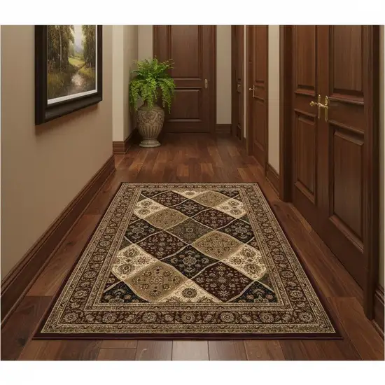 14' Red And Black Moroccan Runner Rug Photo 1