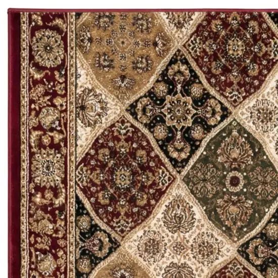 14' Red And Black Moroccan Runner Rug Photo 3