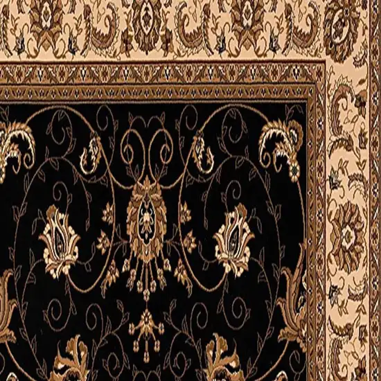 6' Red And Black Oriental Runner Rug Photo 7