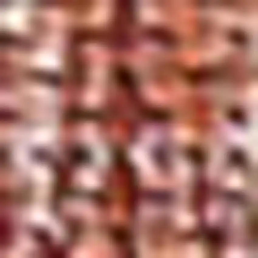 8' Red And Taupe Medallion Indoor Outdoor Runner Rug Photo 2