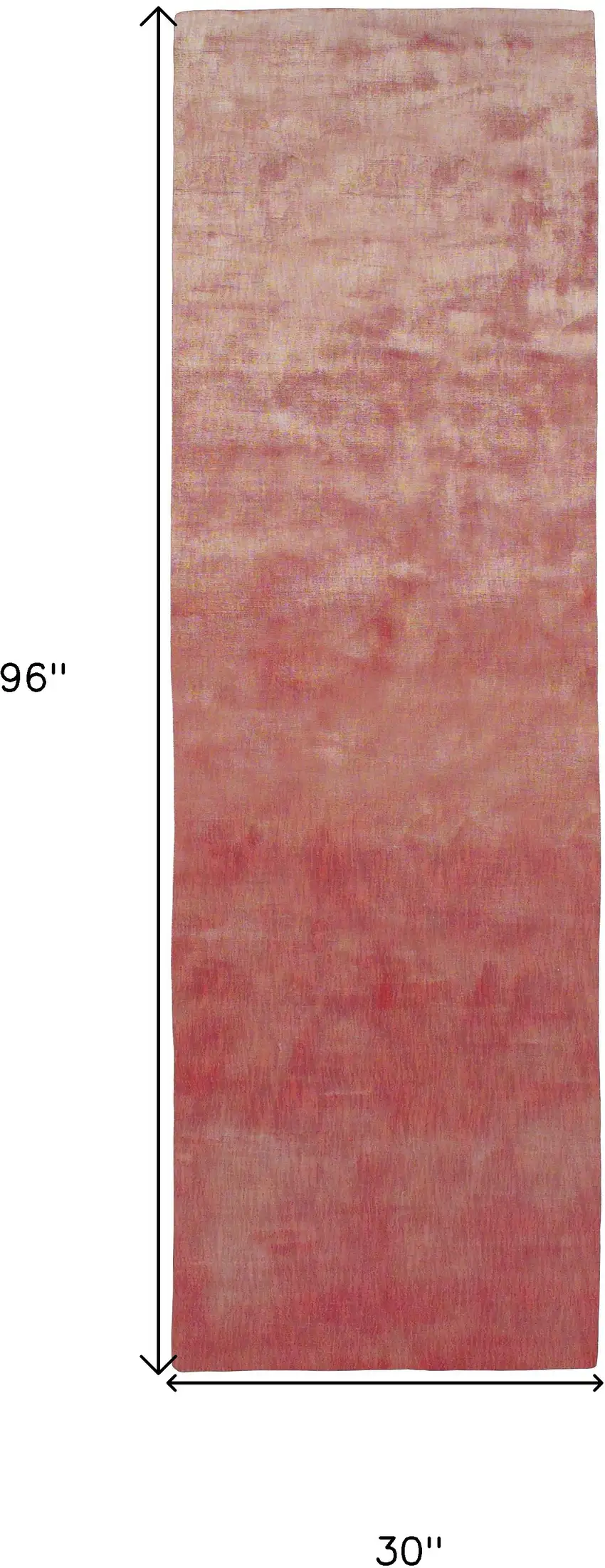 8' Red Chevron Hand Woven Runner Rug Photo 3