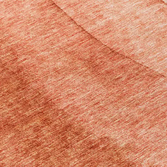 8' Red Copper And Terra Cotta Round Ombre Washable Indoor Outdoor Area Rug Photo 9