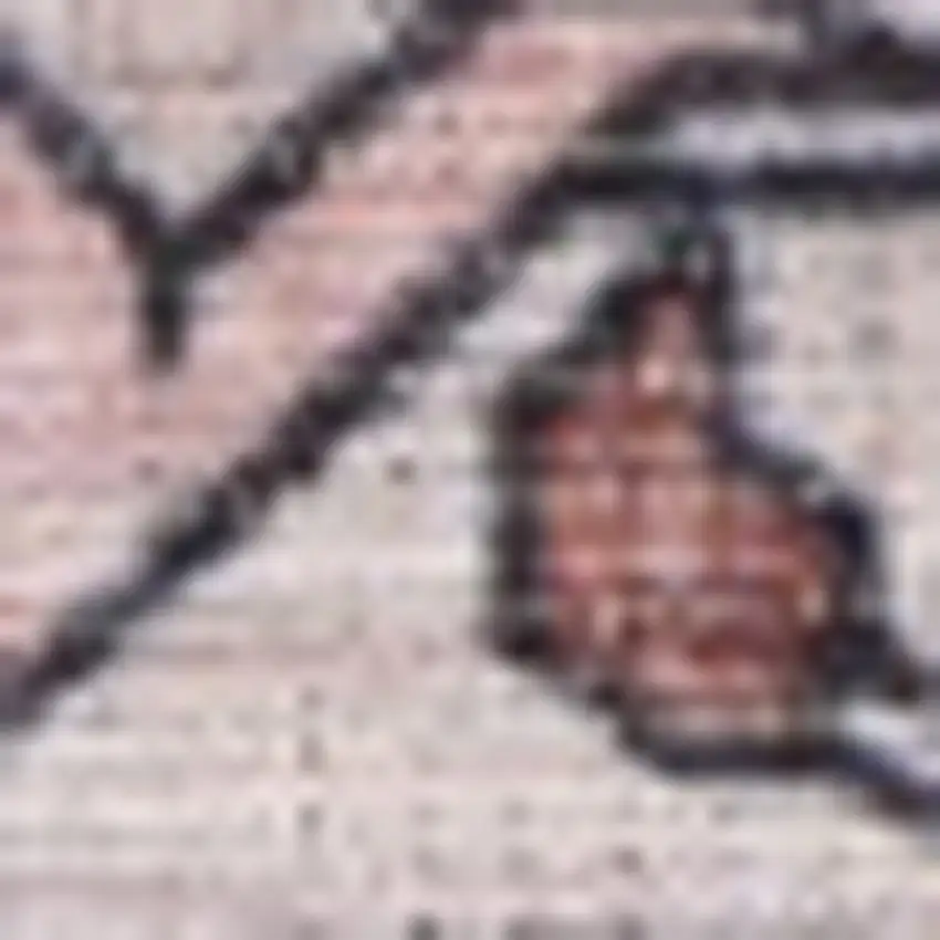 8' Red Floral Power Loom Worn Faded Non Skid Runner Rug Photo 7