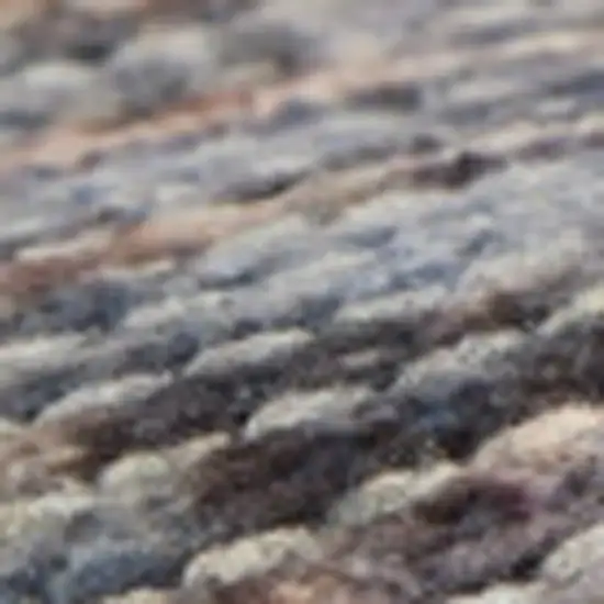 8' Red Geometric Power Loom Worn Faded Round Rug Photo 9