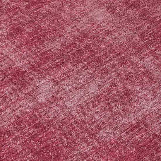 8' Red Round Washable Indoor Outdoor Area Rug Photo 7