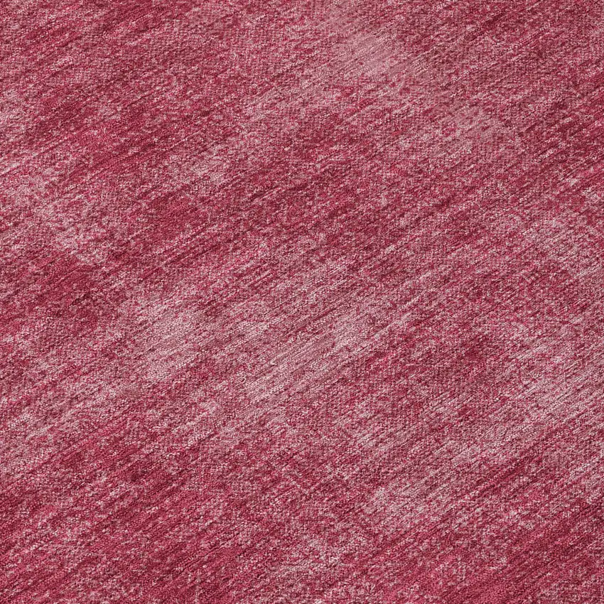 8' Red Round Washable Indoor Outdoor Area Rug Photo 7