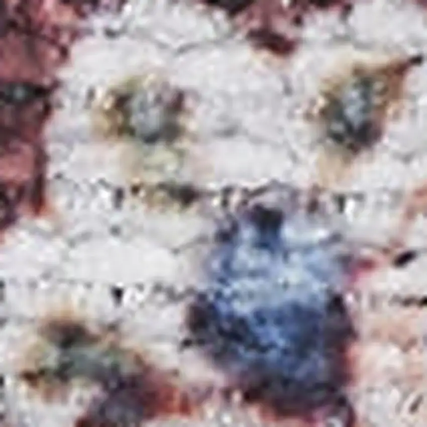 6' Red and Ivory Oriental Power Loom Distressed Washable Non Skid Runner Rug Photo 3