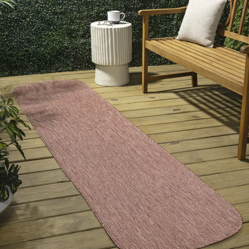 8' Rose Indoor Outdoor Runner Rug Photo 4