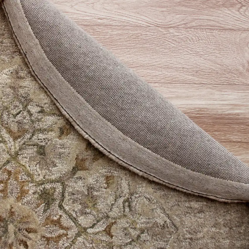 Beige Distressed Medallion Area Rug Photo 6