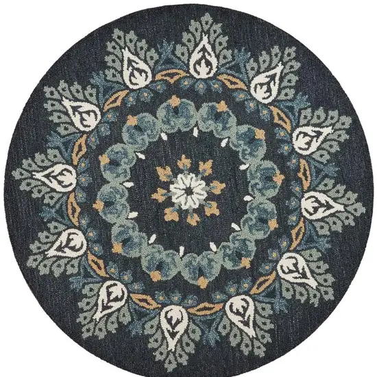 Black Floral Paradise Area Rug Photo 4