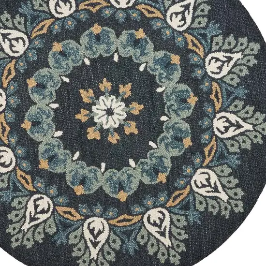 Black Floral Paradise Area Rug Photo 3