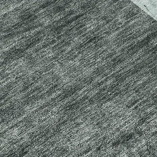 Black and Green Round Abstract Washable Indoor Outdoor Area Rug Photo 8