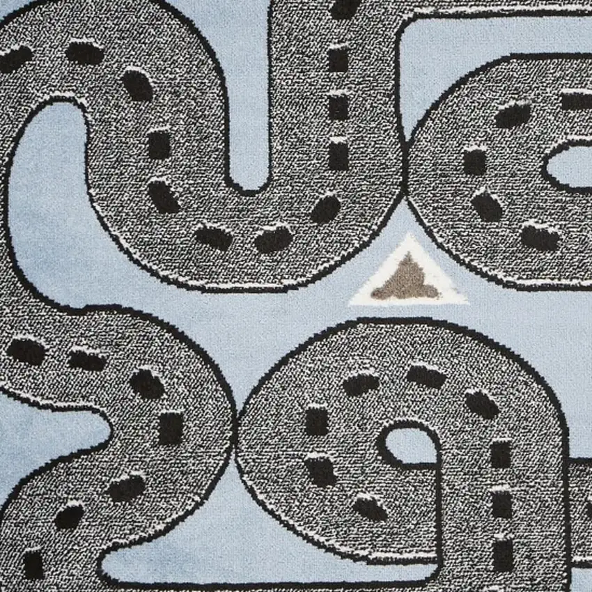 Blue Imaginative Racetrack Area Rug Photo 4