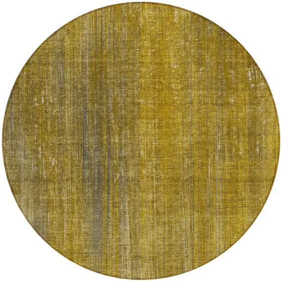 Chocolate Round Striped Washable Non Skid Indoor Outdoor Area Rug Photo 2