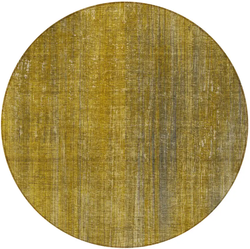 Chocolate Round Striped Washable Non Skid Indoor Outdoor Area Rug Photo 4