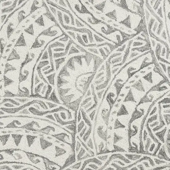 Gray Decorative Waves Area Rug Photo 9