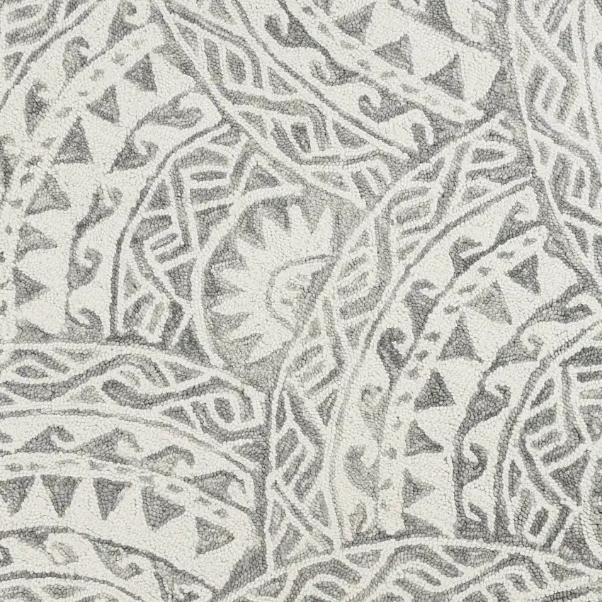 Gray Decorative Waves Area Rug Photo 9