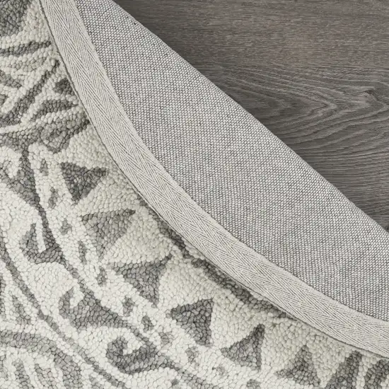 Gray Decorative Waves Area Rug Photo 9