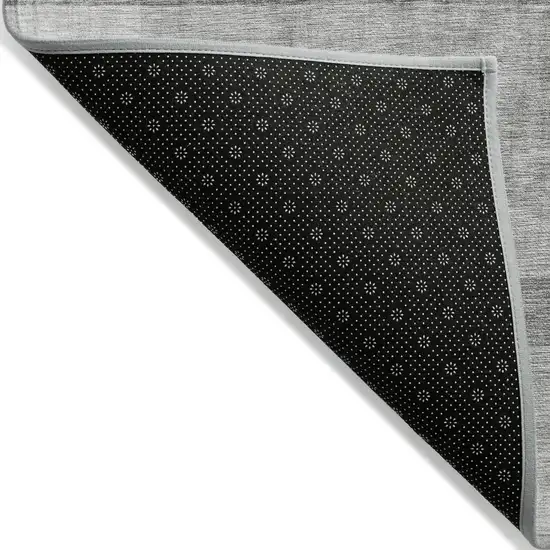 Gray Round Ombre Washable Non Skid Indoor Outdoor Area Rug Photo 6
