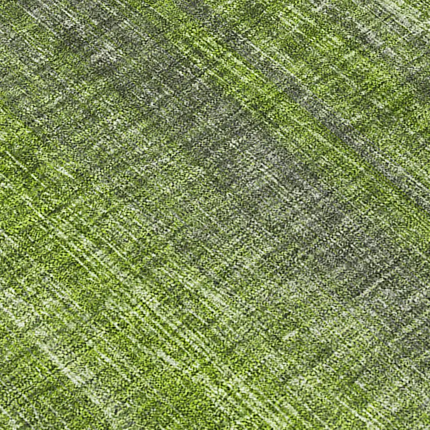 Green Round Striped Washable Non Skid Indoor Outdoor Area Rug Photo 8