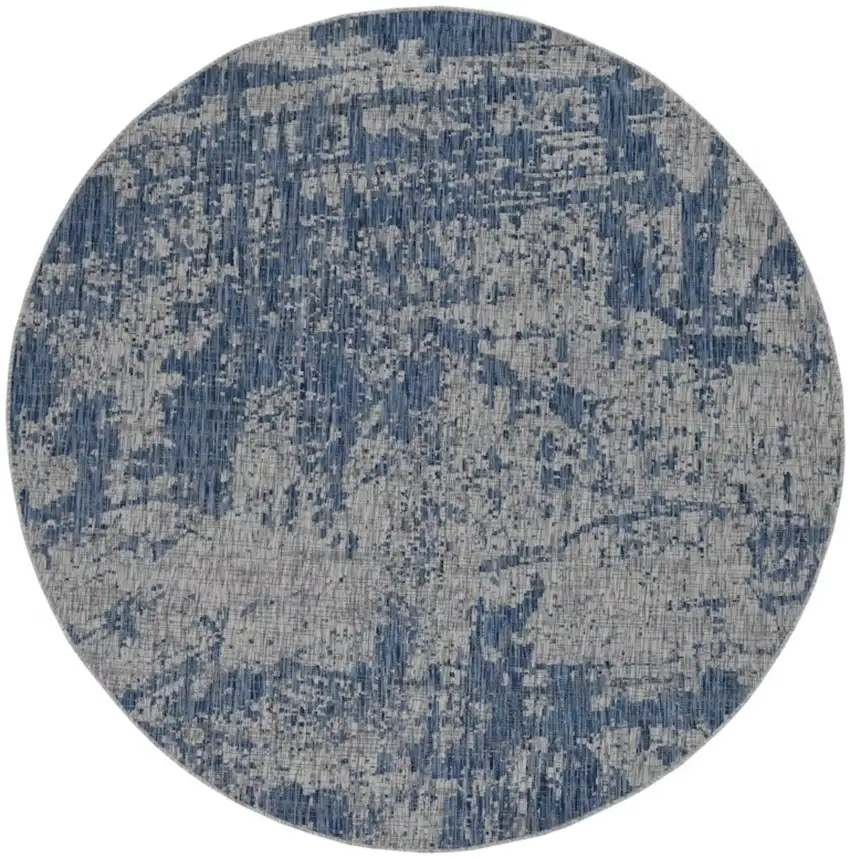 8' Gray Round Area Rug Photo 2