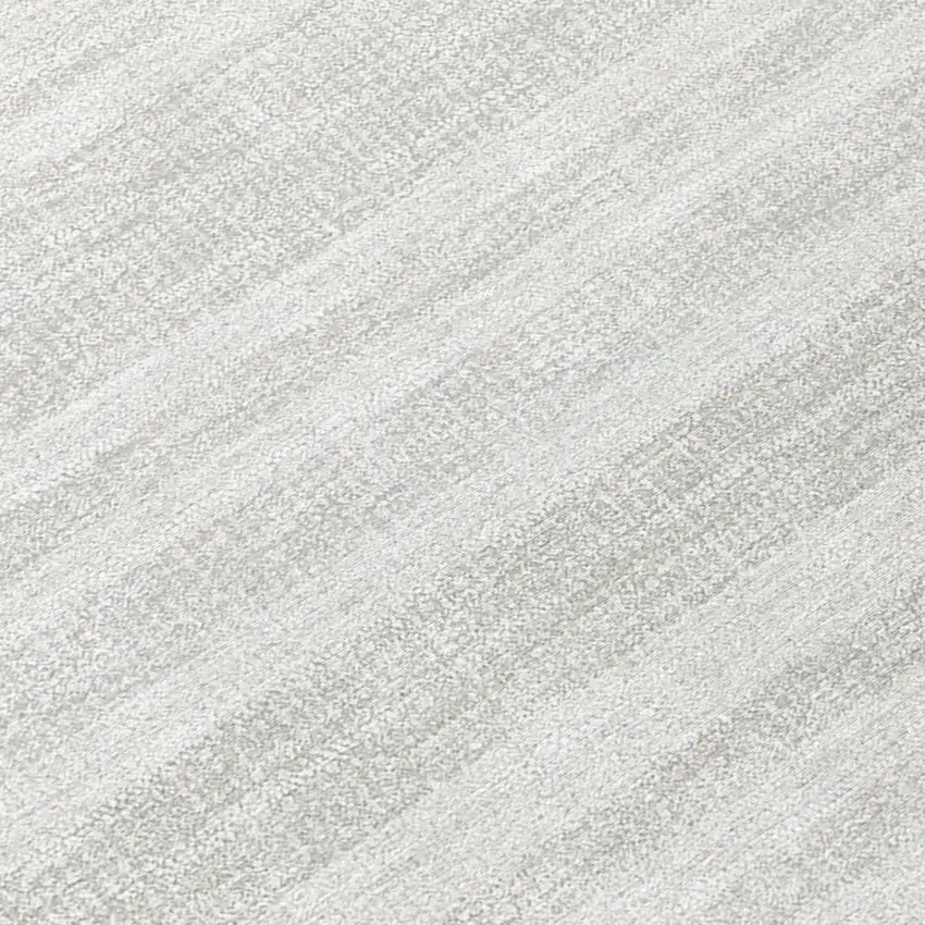 Ivory Round Striped Washable Indoor Outdoor Area Rug Photo 8