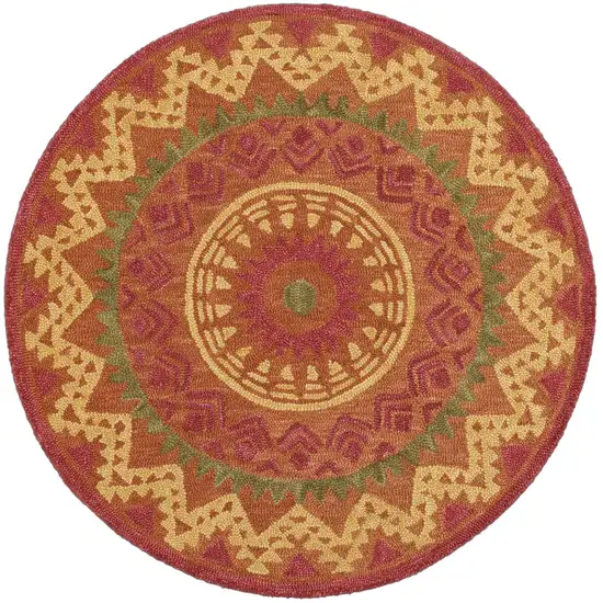 Orange Decorative Area Rug Photo 4