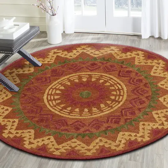 Orange Decorative Area Rug Photo 6