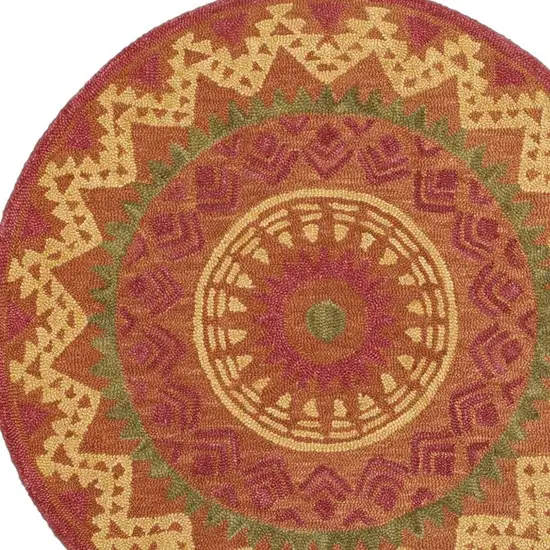 Orange Decorative Area Rug Photo 2