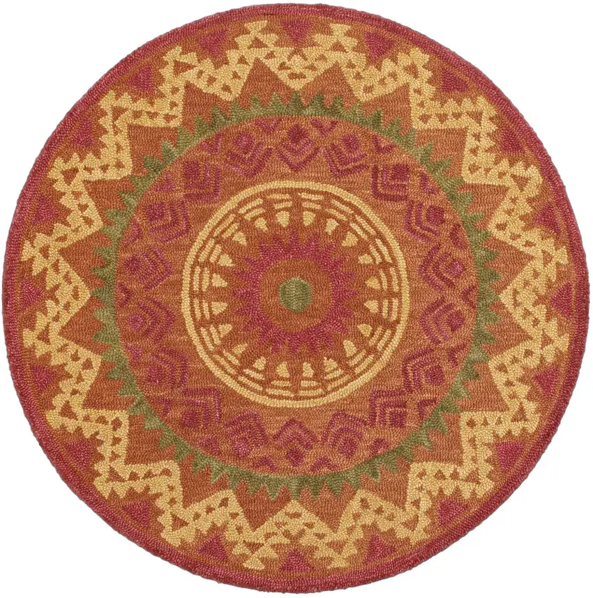 Orange Decorative Area Rug Photo 4